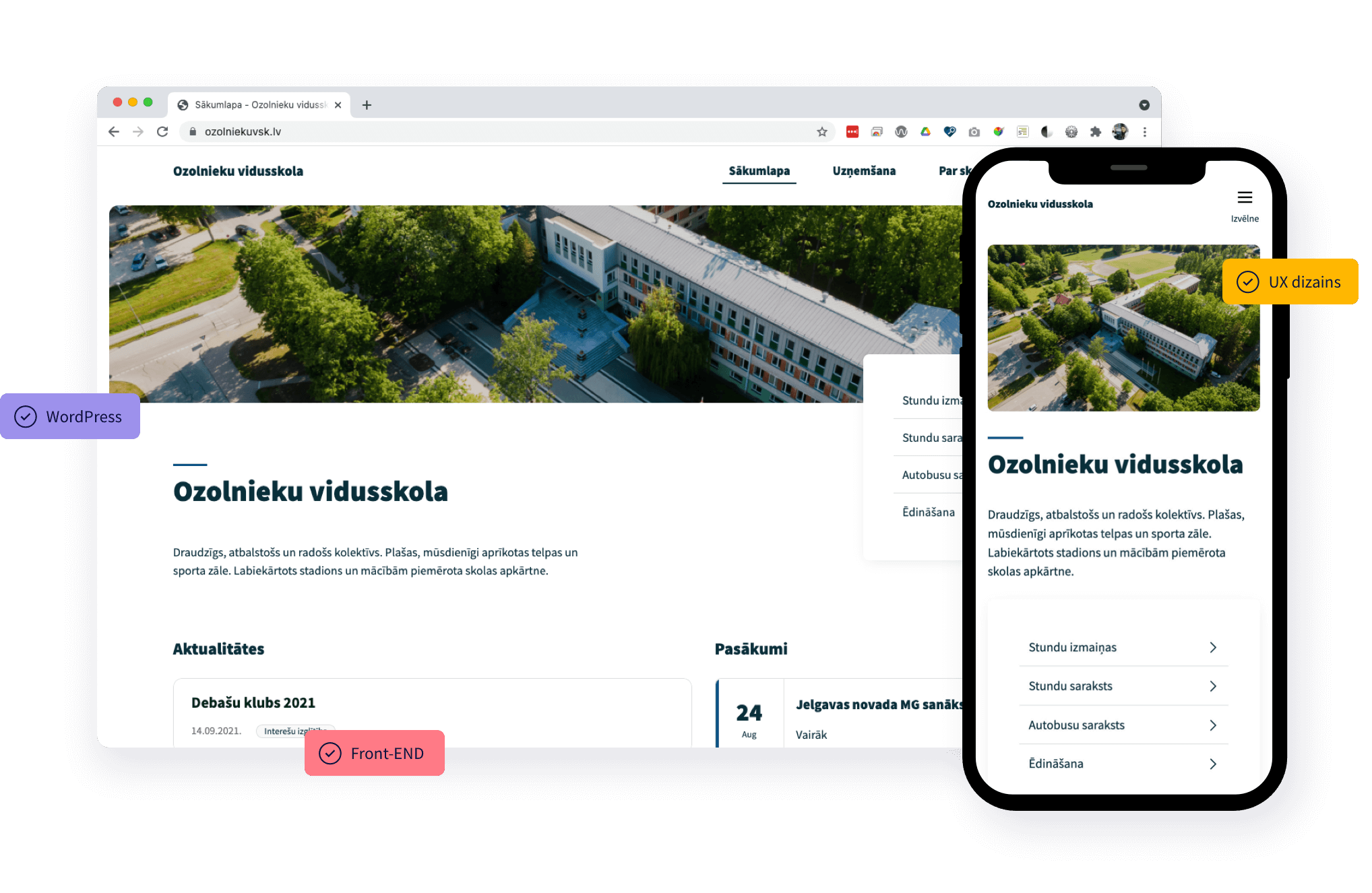 Ozonieku Vidusskolas mājaslapa